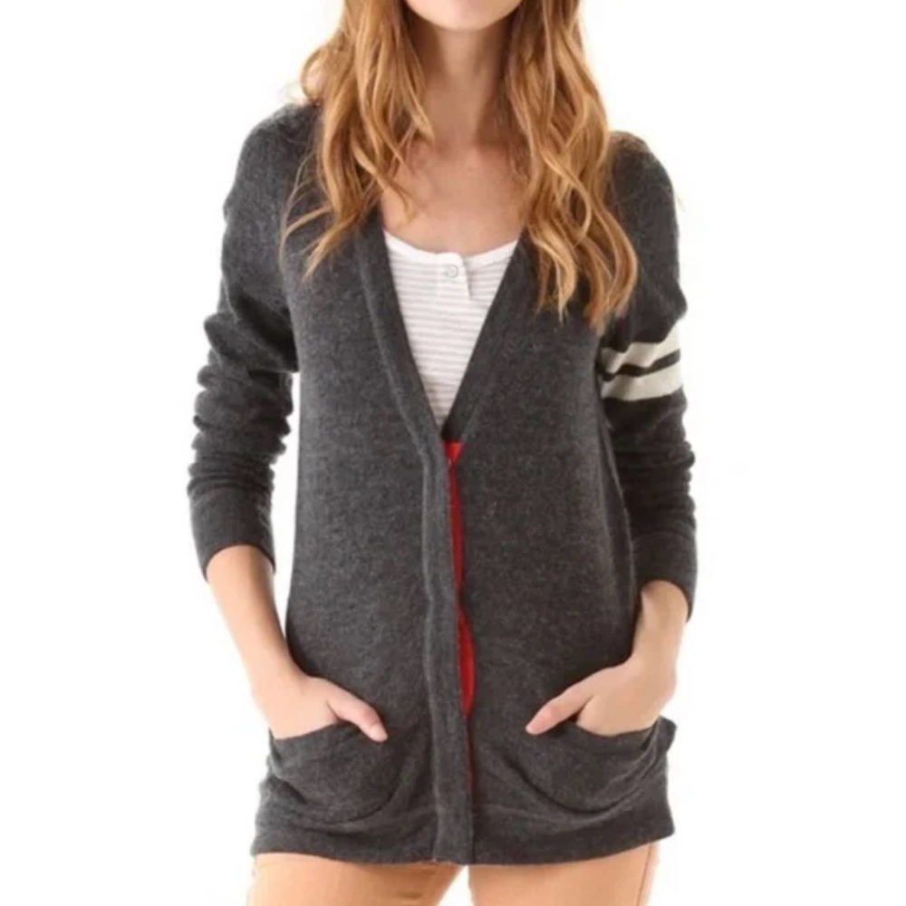 Free People "Ivy Varsity" V-neck Cardigan Size Small